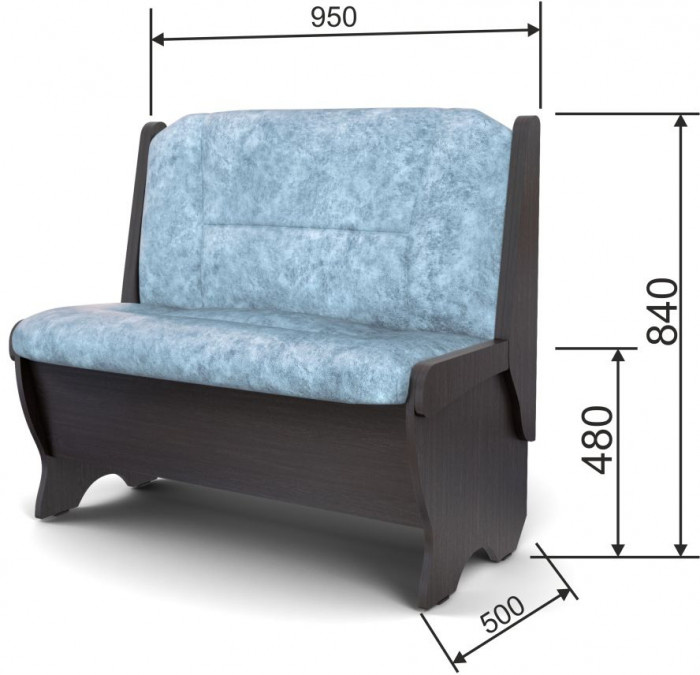 Скамья Лотос 950 венге/лагуна