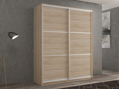 Шкаф-купе Кааппи 4 Сонома Светлый 140х45х230 см