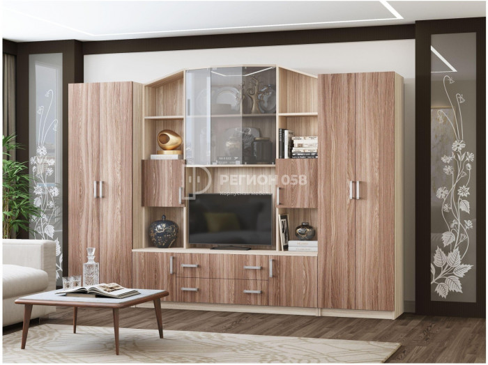 Гостиная Макарена-4 ЛДСП (Венге / Ясень шимо темный)