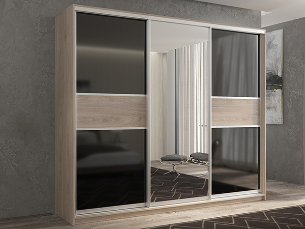 Шкаф-купе Кааппи 9 Кастелло Серый 180х45х230 см