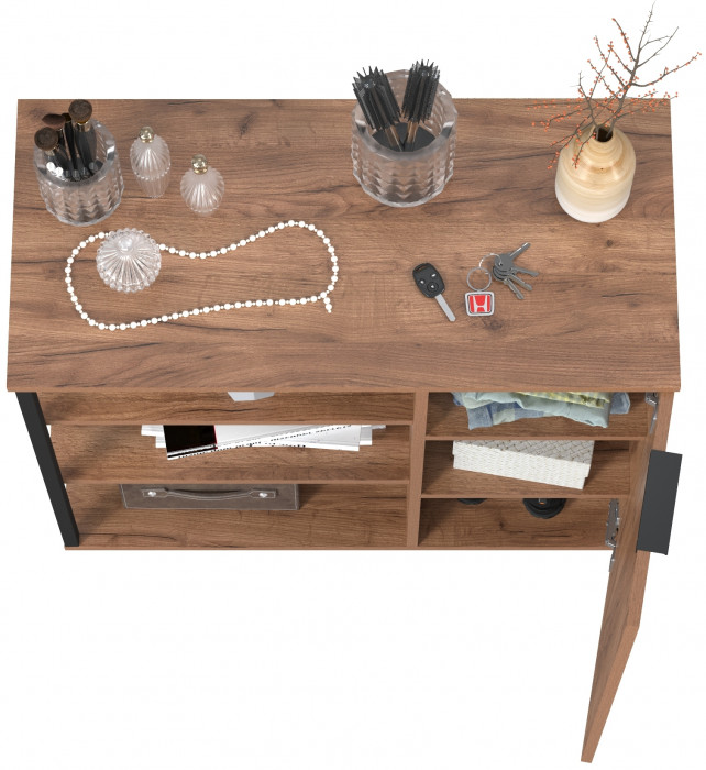 Гранд 16.222 Комод, цвет дуб крафт табачный, ШхГхВ 82х38,4х81,5 см., универсальная сборка