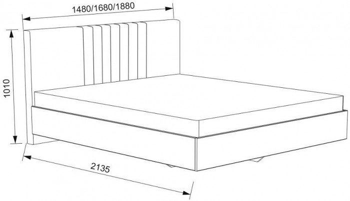 Кровать с латами Соло 160*200, Бежевы