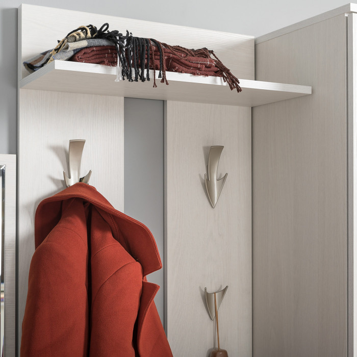 КР100 Ника прихожая 15.08 Вешалка, цвет ясень анкор светлый, ШхГхВ 53,8х26х154 см.