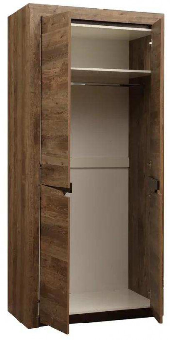 33.03 Лючия 2-х дв. шкаф для одежды кейптаун/венге