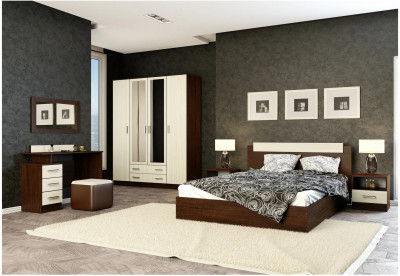 Модульная спальня Эко (композиция 1) (Венге / лоредо)