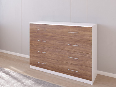 Комод 05/23 120х40х90 Белый/Морское дерево Винтаж