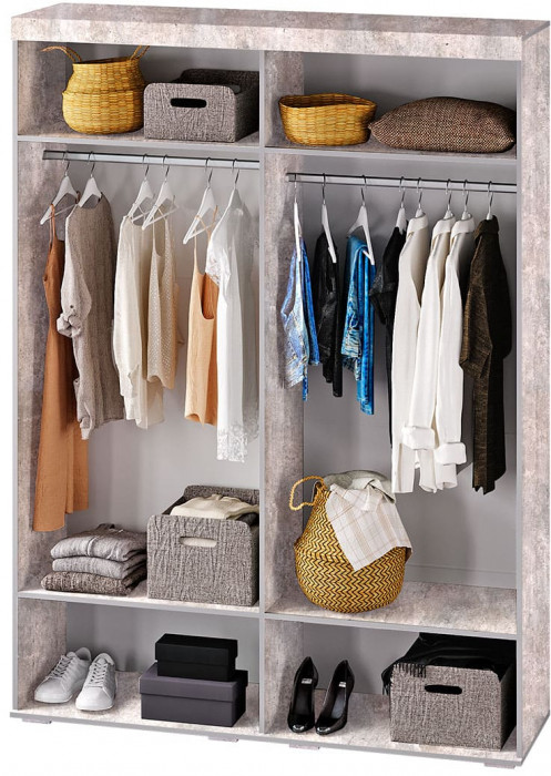 "Инстайл" ШК-31 бетон/белый