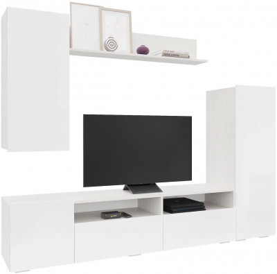 гостиная Аннели белый/глянец белый