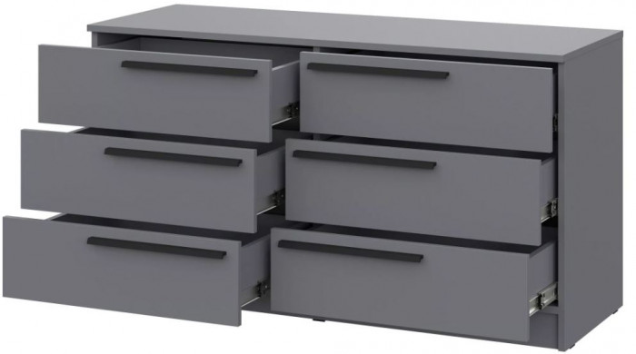 Комод Берген КМ-1200 серый графит/серый графит