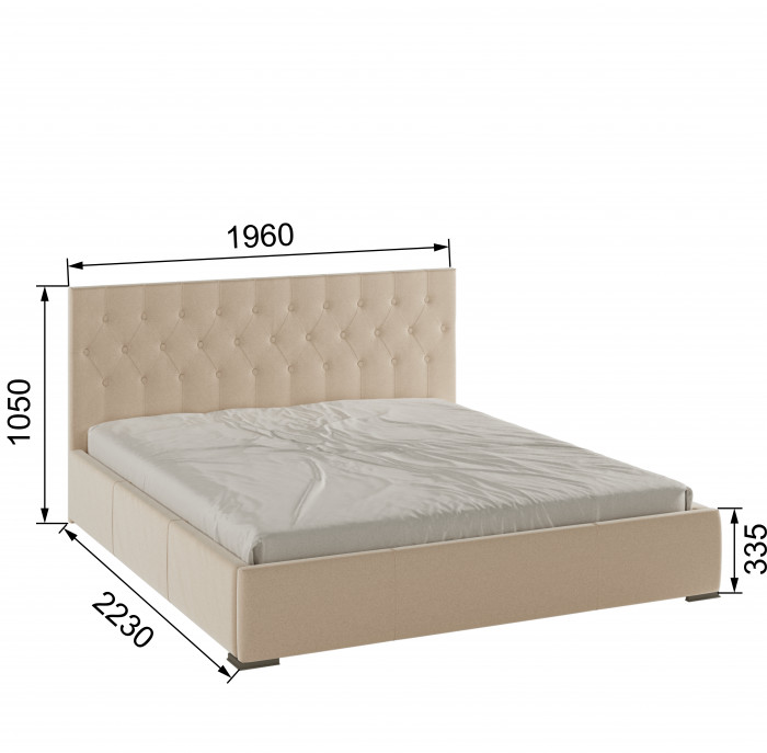 Октавия Кровать интерьерная 180 бежевый ромб, ортопед