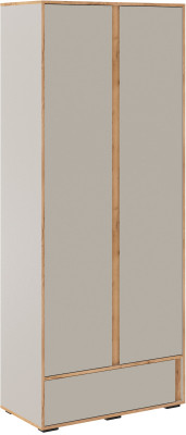 Шкаф 2-х створчатый Асцелла, Кашемир/Крафт золотой