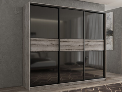 Шкаф-купе Кааппи 12 Эвок Окаменелый 240х60х230 см