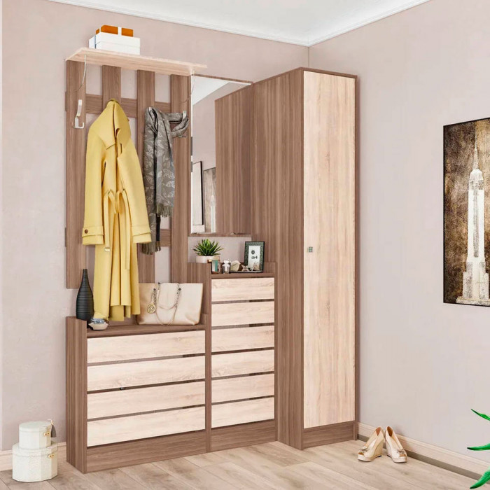 Ямайка Пенал ЯПП-1 (400*2100*500) ясень шимо/дуб сонома