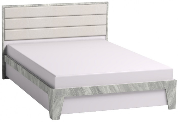 Кровать с ортопедическим основанием (металл) Айрис 308 Люкс 140х200, статуарио