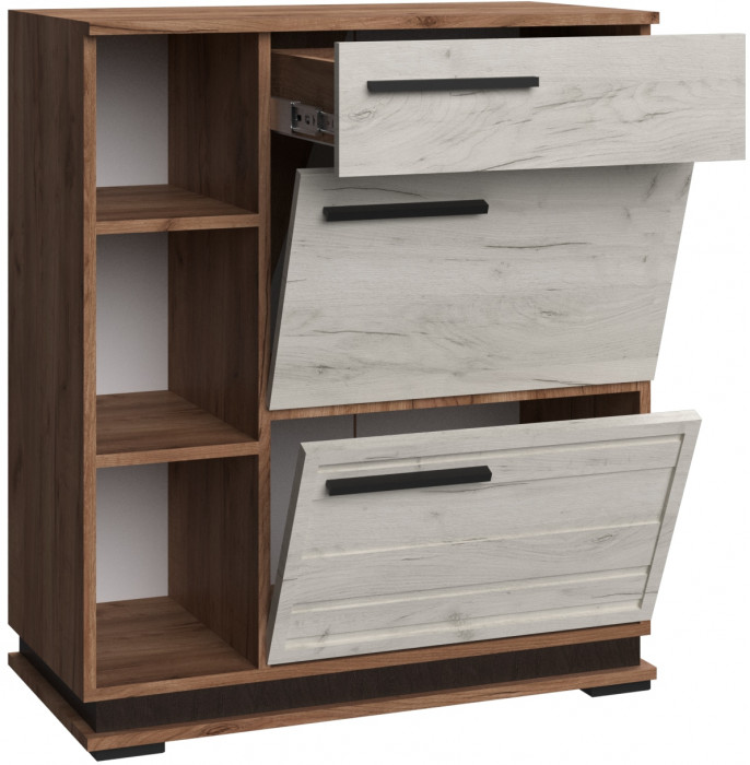 Модена Тумба МТ-32 дуб крафт табачный/дуб крафт белый/венге