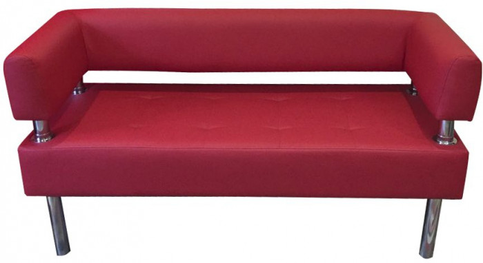 Диван Бизнес 200, экокожа, красный