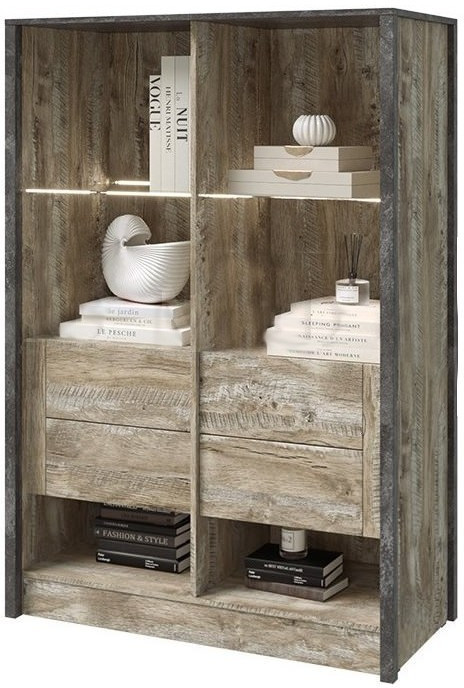 Модульная гостиная Амели (Дуб Юкон / Бетон темный)