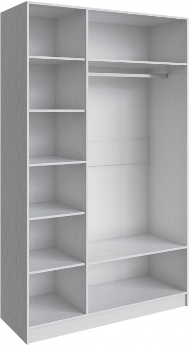 Шкаф Мадрид (1,4) с зеркалом, Белый/Ателье светлое