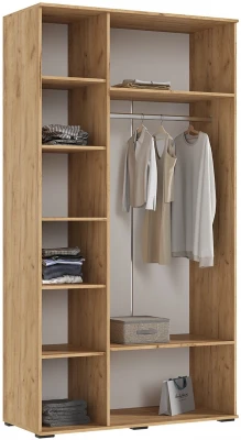 Норд Композиция Шкафов с антресолями + Терминал, Крафт золотой/Изумрудный