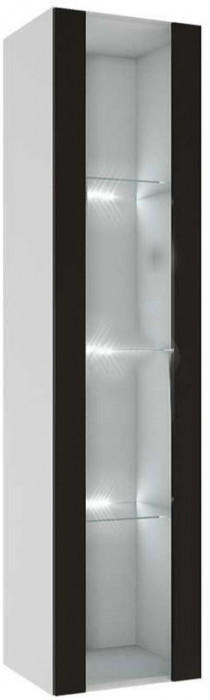 Модульная гостиная Флорис, композиция 1 (Черный глянец, Белый)