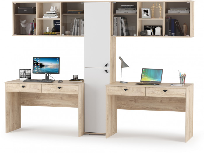 Бостон № 16, дуб эндгрейн элегантный/фасады МДФ милк рикамо софт