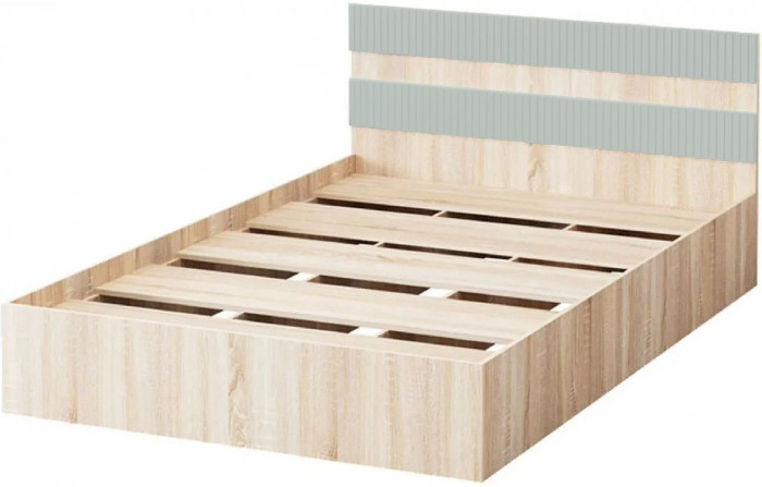 Карина-6 МДФ Кровать 160 (Графит, Дуб Сонома)