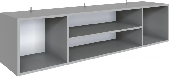 Полка навесная (открытая) Мадрид ПНО-3 (1,5) камень серый