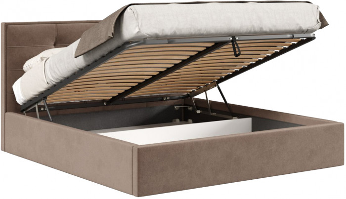 Кровать с подъёмным механизмом 1800 Римини, какао 019