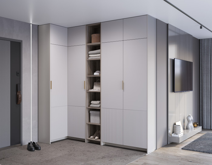 Полка навесная "Пандора" АН-05, Дуб смоки