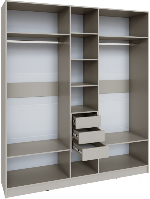 Шкаф Мадрид (2,0) с 3 ящ. внутри без зеркала, Кашемир