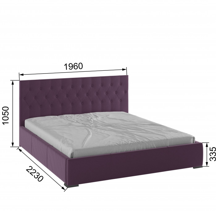 Октавия Кровать интерьерная 180 винный ромб, ПМ