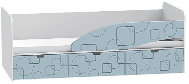 Детская кровать Бриз-3 80х190, квадрат (Шоколад/Ясень шимо светлый/правый)