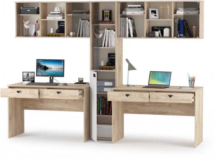 Бостон № 17, дуб эндгрейн элегантный/фасады МДФ милк рикамо софт