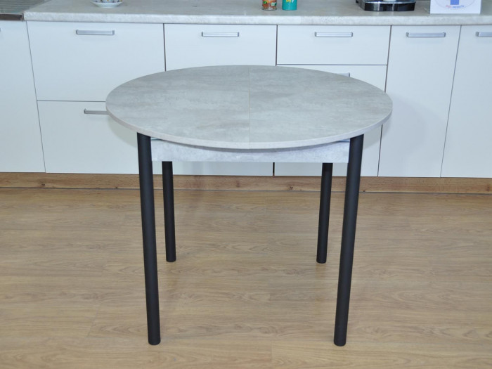 Стол обеденный Ники Черный / цемент светлый