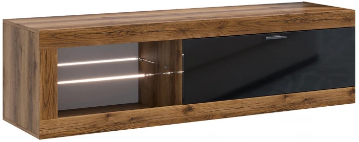 Прага Модульная Гостиная, вариант №4, делано/Черный глянец