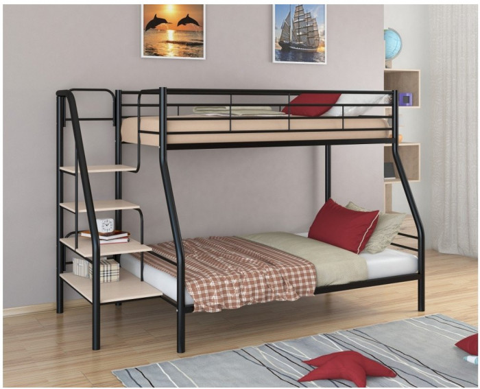 Двухъярусная кровать Толедо-1 (Черный)