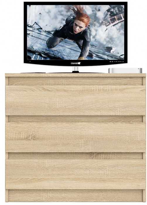 Мори Комод МК800.1, цвет дуб сонома, ШхГхВ 80,4х41х73 см.