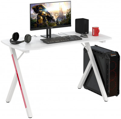 Игровой стол Мебель--24 GT-2310, цвет белый, ШхГхВ 120х60х73 см., столешница МДФ 15 мм.(регулировка высоты: 72,5 - 73,5 см.), макс. нагрузка 100  кг.