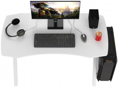 Игровой стол Мебель--24 GT-2310, цвет белый, ШхГхВ 120х60х73 см., столешница МДФ 15 мм.(регулировка высоты: 72,5 - 73,5 см.), макс. нагрузка 100  кг.