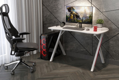 Игровой стол Мебель--24 GT-2310, цвет белый, ШхГхВ 120х60х73 см., столешница МДФ 15 мм.(регулировка высоты: 72,5 - 73,5 см.), макс. нагрузка 100  кг.