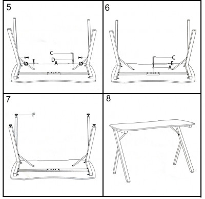 Игровой стол Мебель--24 GT-2310, цвет белый, ШхГхВ 120х60х73 см., столешница МДФ 15 мм.(регулировка высоты: 72,5 - 73,5 см.), макс. нагрузка 100  кг.