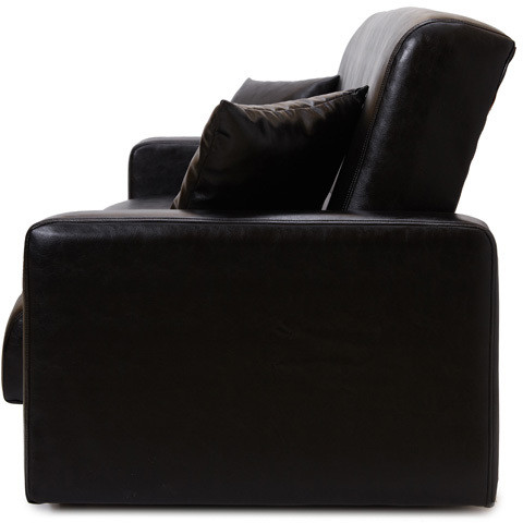 Диван-кровать Аккорд 120х190, книжка, экокожа, цвет черный