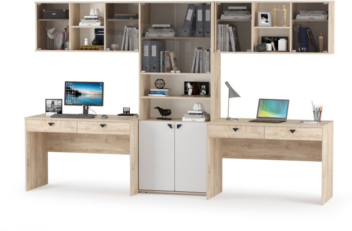 Бостон № 18, дуб эндгрейн элегантный/фасады МДФ милк рикамо софт