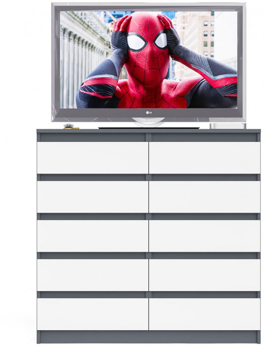 Мори Комод МК1200.10, графит/белый