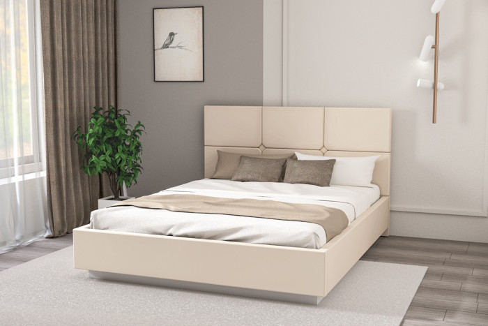 Кровать "Соната" арт.004 с настилом ЛДСП, 140х200 -  Alysia 003