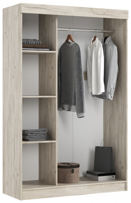 Шкаф-купе Бася, Крафт серый/Кашемир