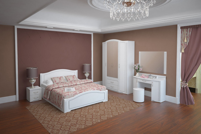 Шкаф для одежды 4-х дверный с зеркалами Виктория 02