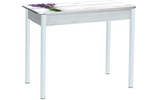 Нью йорк фотопечать стол обеденный раздвижной / букет/бетон белый/белый