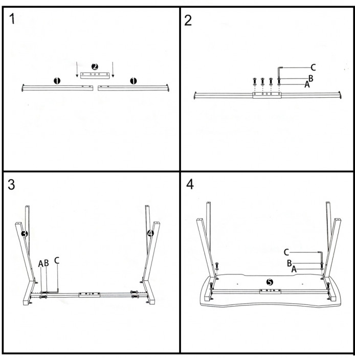 Игровой стол Мебель--24 GT-2310, цвет чёрный, ШхГхВ 120х60х73 см., столешница МДФ 15 мм.(регулировка высоты: 72,5 - 73,5 см.), макс. нагрузка 100 кг.