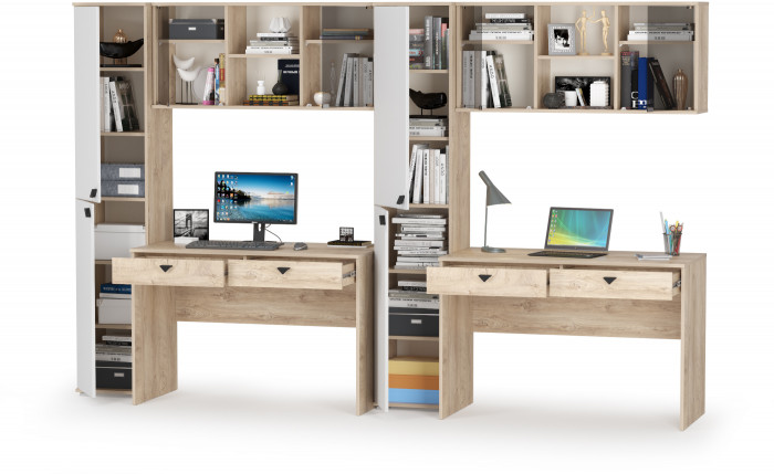 Бостон № 20, дуб эндгрейн элегантный/фасады МДФ милк рикамо софт